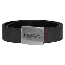 HUGO 50486668-001 Herrengürtel Leder Schwarz Gro