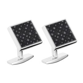 BOSS 50495144-001 Manschettenknöpfe Quadratisch Schwarz B-Monogram