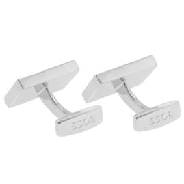 BOSS 50501902-260 Manschettenknöpfe Silberfarben B-Iconicdet