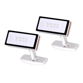 BOSS 50515408-260 Manschettenknöpfe Beige/Silber Iconic4