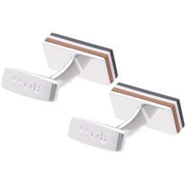 BOSS 50515408-260 Manschettenknöpfe Beige/Silber Iconic4
