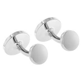 BOSS 50510408-410 Manschettenknöpfe Blau/Silber B-Logoinsert-Cuf