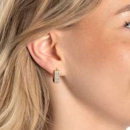 Leonardo 025426 Damen-Ohrringe Creolen Sarah Goldfarben