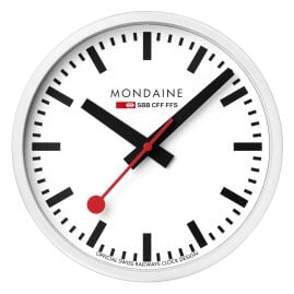 Mondaine A990.CLOCK.10SBB Wanduhr Quarz 25 cm Weiß