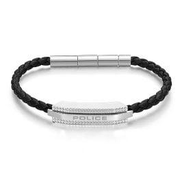 Police PEAGB0038103 Herren-Armband Gripcord Schwarz/Stahl