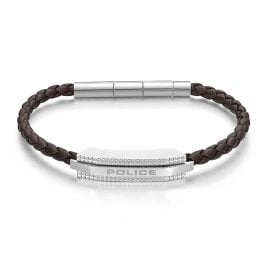 Police PEAGB0038104 Herrenarmband Gripcord Braun/Stahl