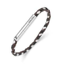 Police PEAGB0039802 Herren-Armband Fuze Schwarz/Braun/Weiß