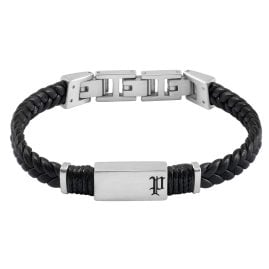 Police PEAGB0079503 Herren-Armband Ridgecord Leder Schwarz