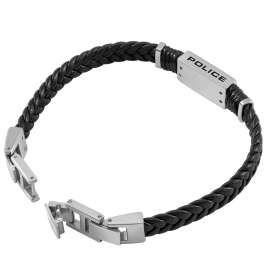 Police PEAGB0079503 Herren-Armband Ridgecord Leder Schwarz