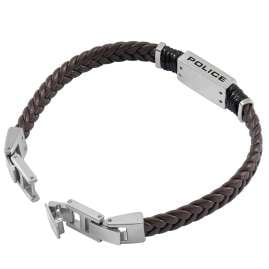 Police PEAGB0079502 Herren-Armband Ridgecord Leder Dunkelbraun