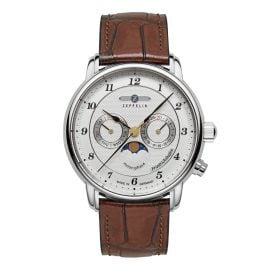 Zeppelin 8536-1 Herrenarmbanduhr Friedrichshafen Mondphase Braun