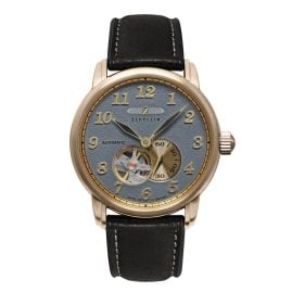 Zeppelin 7664-5 Herrenuhr Automatik LZ127 Graf Zeppelin Dunkelbraun/Grau