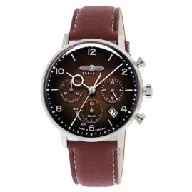 Zeppelin 8086-2n Herrenuhr Solar Chronograph LZ129 Hindenburg Dunkelrot