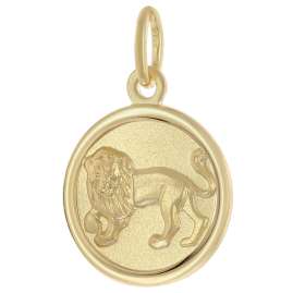 trendor 28468-08 Kinder Sternzeichen Löwe Gold 333 mit vergoldeter Kette