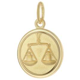 trendor 28468-10 Kinder Sternzeichen Waage Gold 333 mit vergoldeter Kette