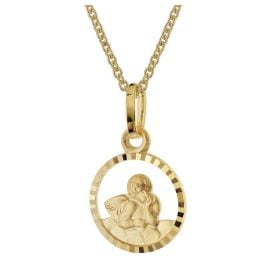 trendor 28748 Kinder-Anhänger Amor Gold 333/8K + vergoldete Silberkette