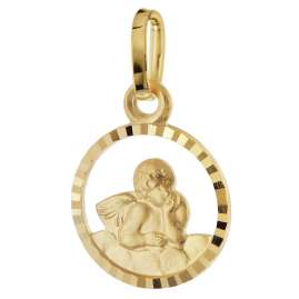 trendor 28748 Kinder-Anhänger Amor Gold 333/8K + vergoldete Silberkette