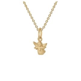 trendor 28966 Engel-Anhänger 333 Gold Mit Vergoldeter Silberkette für Kinder