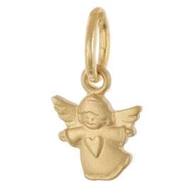 trendor 28966 Engel-Anhänger 333 Gold Mit Vergoldeter Silberkette für Kinder