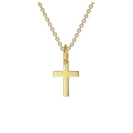 trendor 28967 Kreuz-Anhänger 333 Gold Mit Vergoldeter Silberkette für Kinder