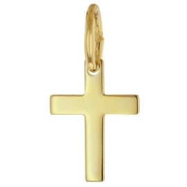 trendor 28967 Kreuz-Anhänger 333 Gold Mit Vergoldeter Silberkette für Kinder