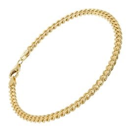 trendor 21032 Panzerarmband für Damen und Herren 925 Silber vergoldet 4,1 mm