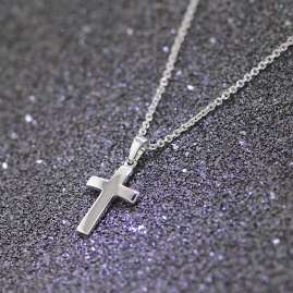 trendor 35868 Kinder Halskette mit Kreuz 925 Silber