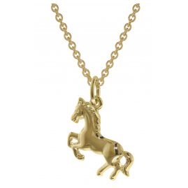 trendor 35808 Pferd Anhänger Gold 333 mit plattierter Kette für Mädchen