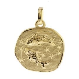 trendor 08725-03 Sternzeichen-Anhänger Fische 333 Gold 16 mm