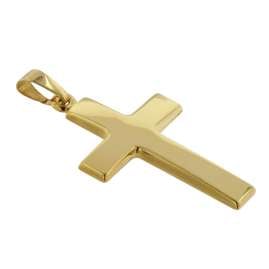 trendor 75268 Anhänger Kreuz Gold 585 (14 Karat) 24 mm