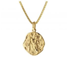 trendor 75318 Christophorus Anhänger Gold 333/8 Kt. mit Goldplattierter Kette