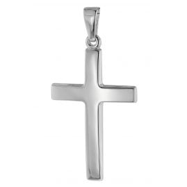 trendor 75552 Kreuz-Anhänger 24 mm Weißgold 14 Karat 585