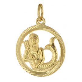 trendor 39000-02 Sternzeichen Wassermann 333 Gold Anhänger Ø 16 mm