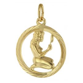 trendor 39000-09 Sternzeichen Jungfrau 333 Gold Anhänger Ø 16 mm