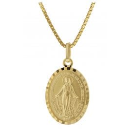 trendor 51942 Milagrosa Anhänger Gold 333 (8 Kt) mit Vergoldeter Silberkette