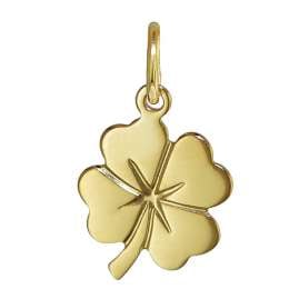 trendor 35922 Kleeblatt Anhänger Gold 333 (8 Karat) + goldplattierte Halskette