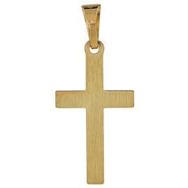trendor 08508 Kreuz für Kinder Gold 333/8 Karat 18 mm + goldplattierte Kette