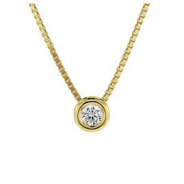 trendor 08946 Zirkonia-Anhänger und Venezianer Kette Gold 333 für Damen