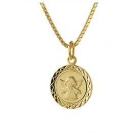 trendor 75323 Engel Schmuck-Anhänger für Kinder Gold 585 + vergoldete Kette