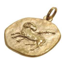 trendor 75905-04 Sternzeichen für Kinder Widder Gold 333 Anhänger + Halskette