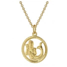 trendor 75940-02 Sternzeichen Wassermann Gold 333 Anhänger Ø 16 mm + Halskette