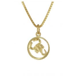 trendor 75990-11 Kinder Sternzeichen Skorpion 333 Gold + goldplattierte Kette