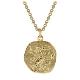 trendor 39070-11 Skorpion Sternzeichen Ø 20 mm Herrenkette Gold auf Silber