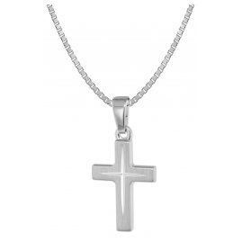 trendor 39580 Kinder-Halskette mit Kreuz-Anhänger 925 Silber