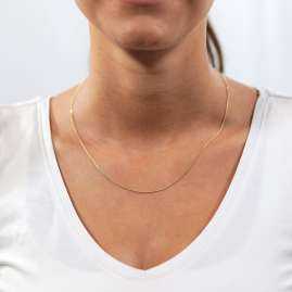 trendor 41800 Feine Panzerkette 14 Karat Gold 585 Breite 1,1 mm