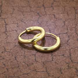 trendor 51172 Damen Ohrringe Gold 333 / 8K Creolen Breite 2,5 mm Ø 15 mm