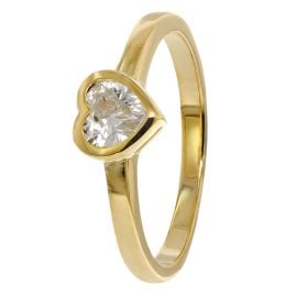 trendor 41558 Damenring Gold 333/8K mit Zirkonia Herz