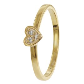 trendor 41538 Damenring Gold 333/8K Herz mit Zirkonias