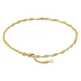 trendor 50507 Fußkettchen 333 Gold Singapur-Muster Breite 2,4 mm