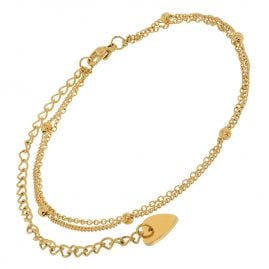 trendor 75888 Fußkette Gold auf Edelstahl Fesselkette